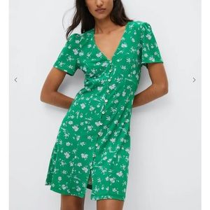 Mango Flower Print Dress size 0